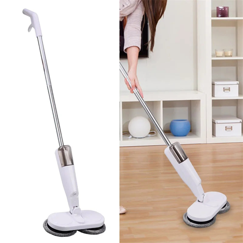 Wireless Electric Spin Mop Cleaner - 2-in-1 Wet & Dry Scrubbing Machine for Home and Car Cleaning